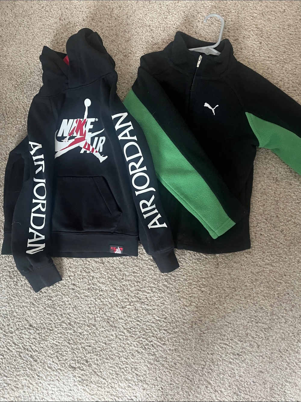 Jordan Black Hoodie with White and Red Jumpman Logo